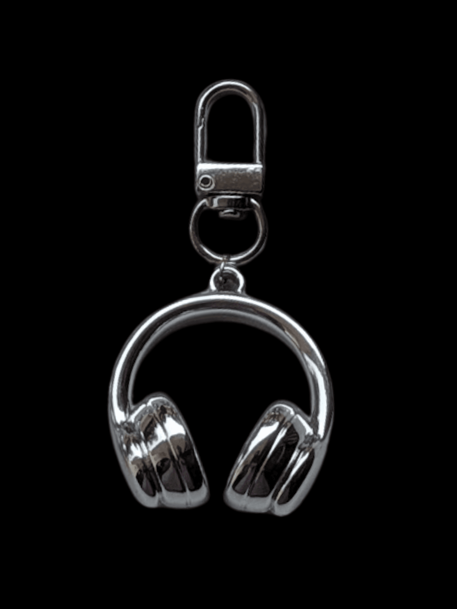 Chrome Headphone Keychain