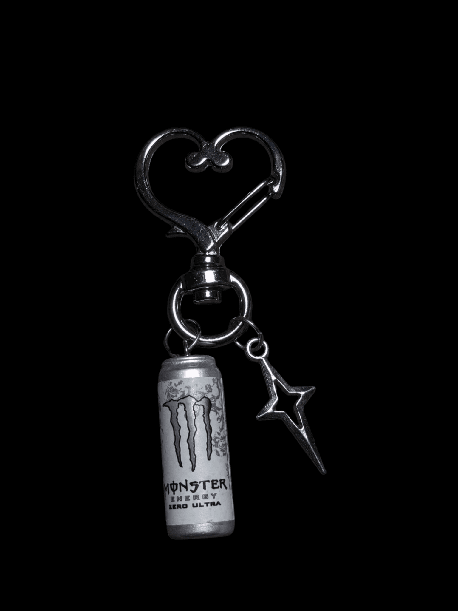 White Monster Keychain