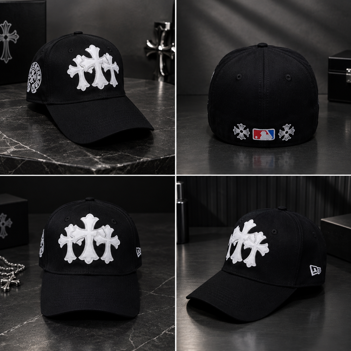 CH Triple Black BB Fitted Cap