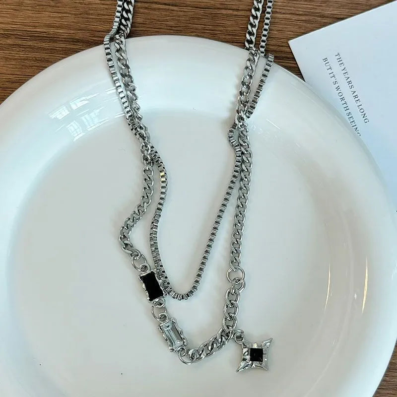 Double Layred Star Necklace
