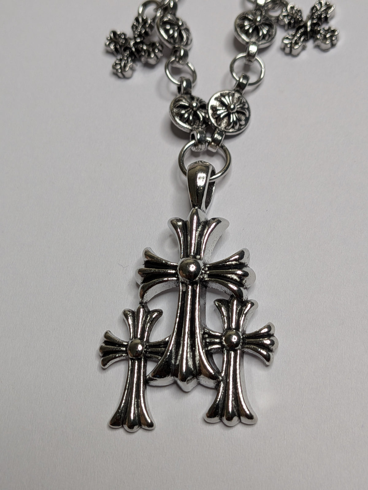Triple Cross CH Necklace