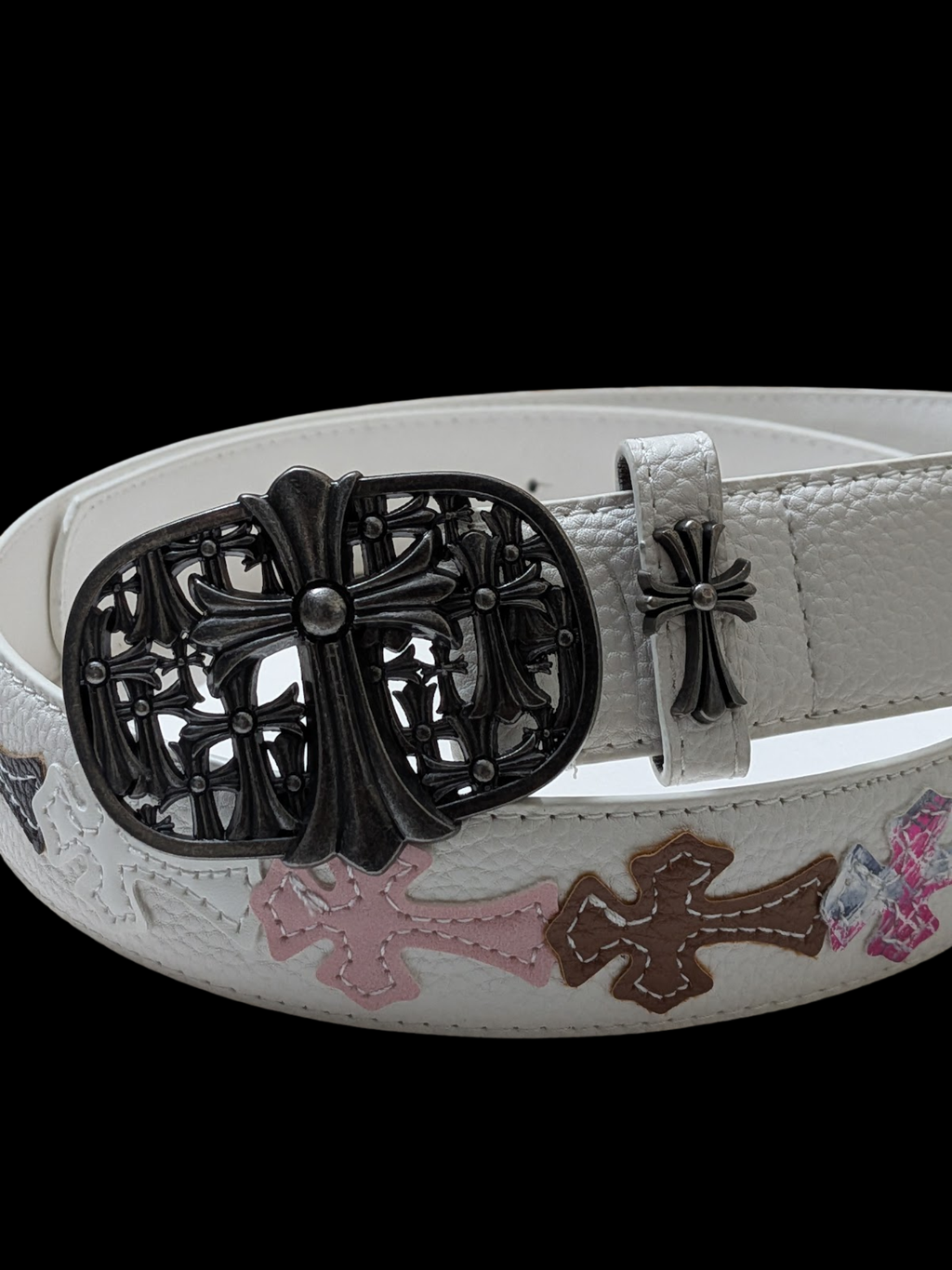 White Multicolor CH Belt