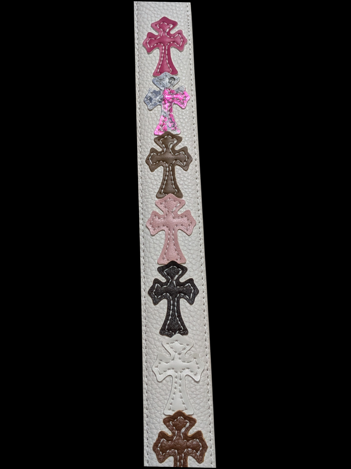 White Multicolor CH Belt