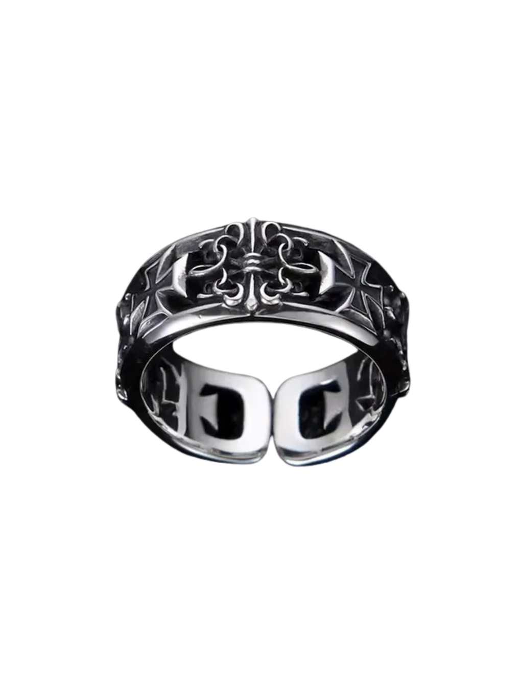 CH. Rare Stainless Steel Heavy Ring
