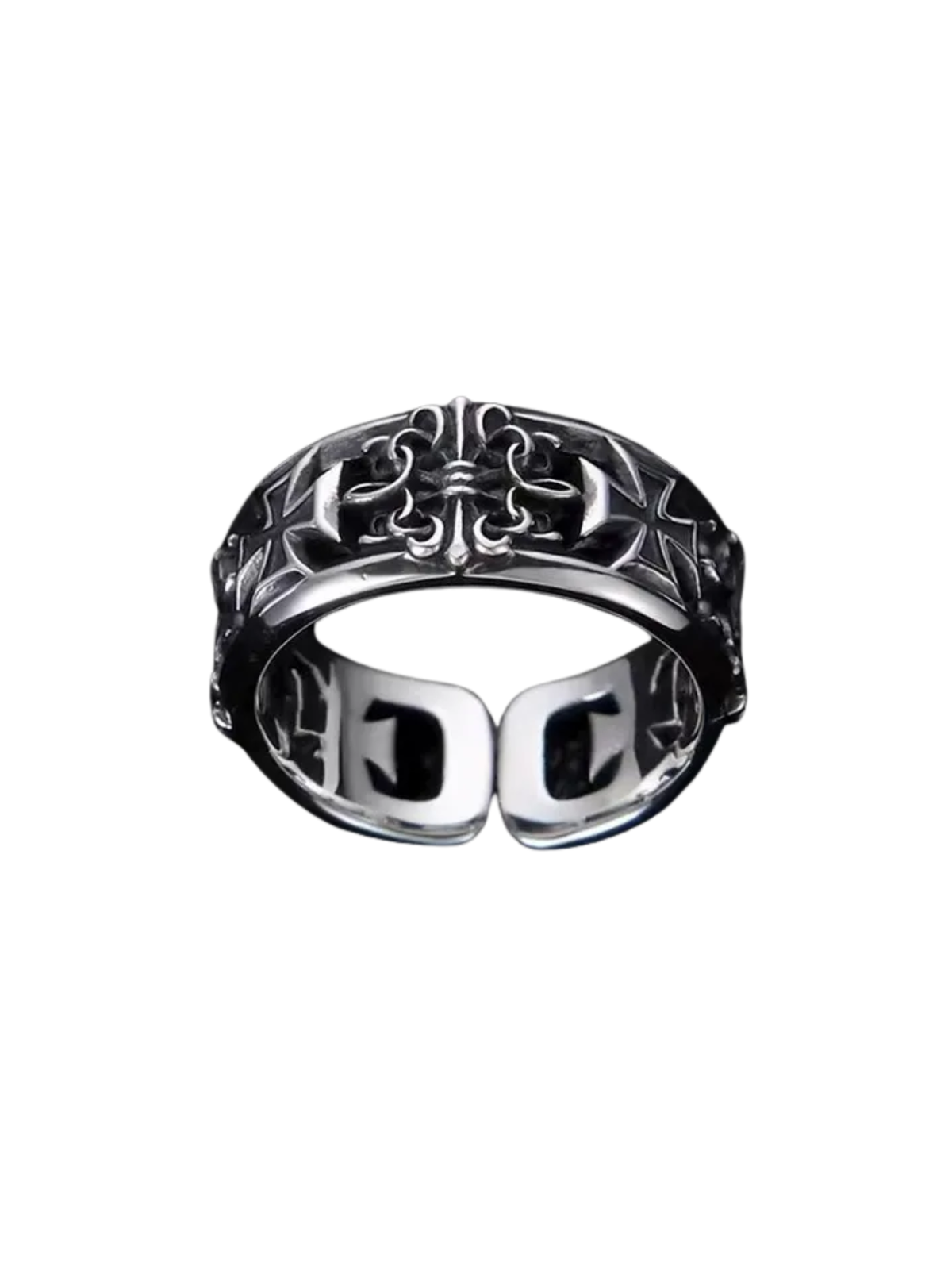CH. Rare Stainless Steel Heavy Ring