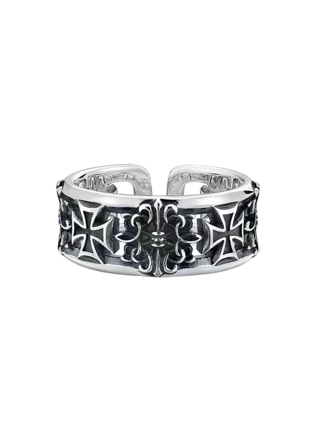 CH. Rare Stainless Steel Heavy Ring