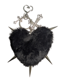 Goth Spike Black Keychain Rare
