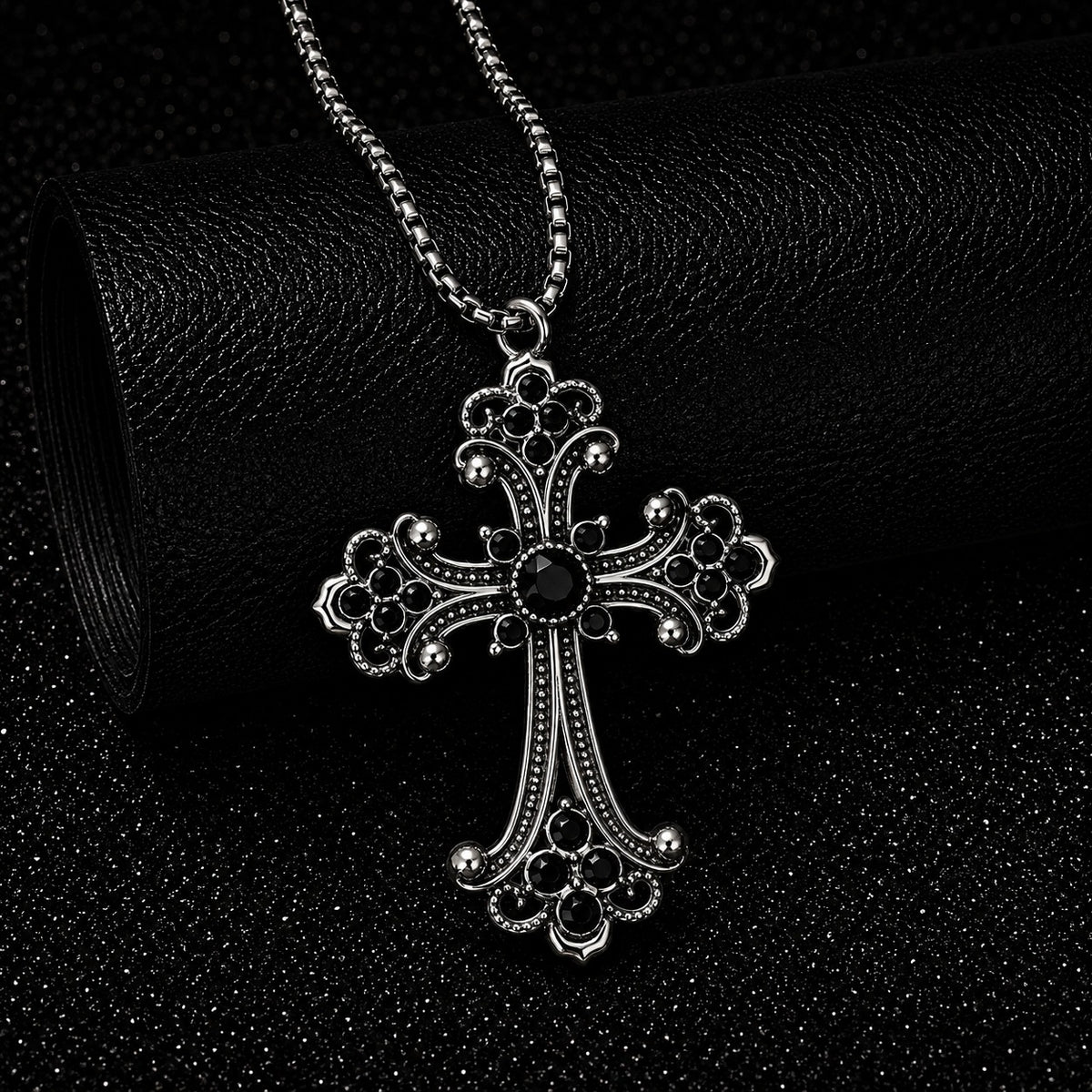 Chunky Black Cross