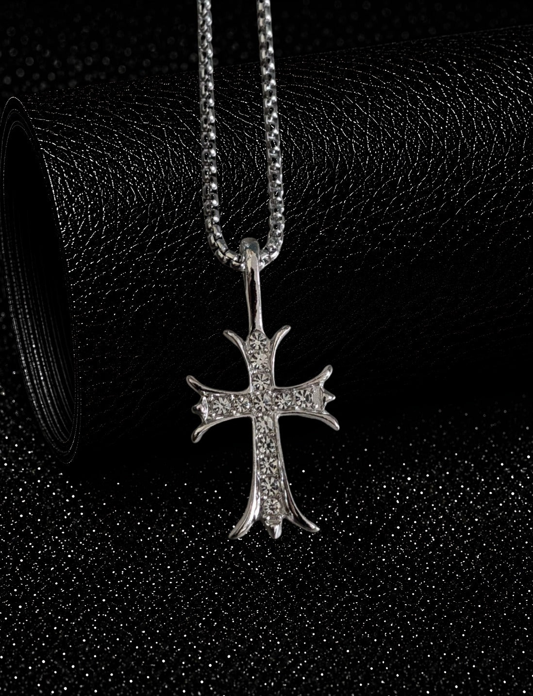 Iced Out CH Cross Pendant