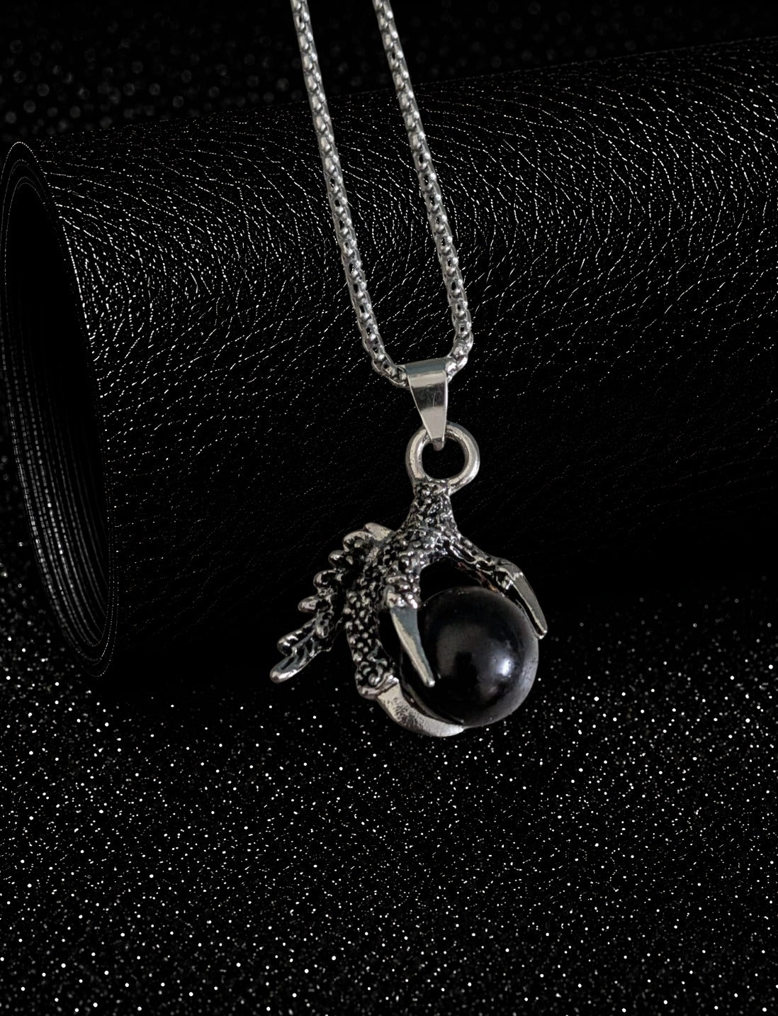 Claw Black Ball Pendant