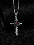 Red Stone CH Cross Pendant Rare