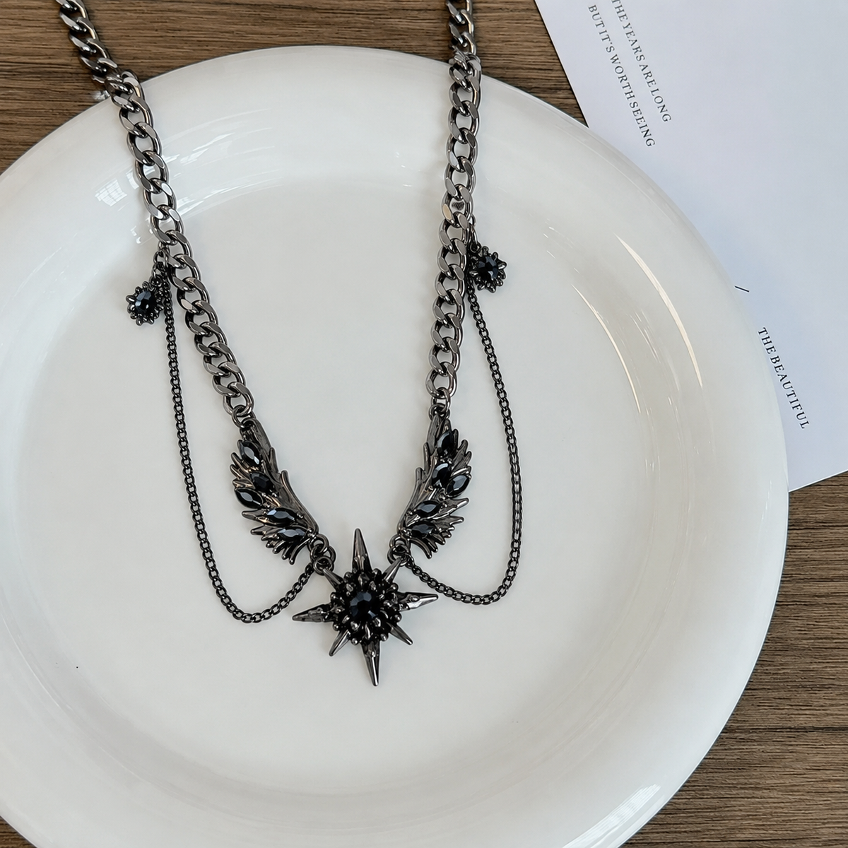Gothic Feather Choker