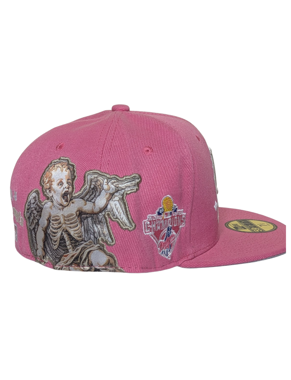 "Gothic Halo" Pink LA Embroidered Fitted