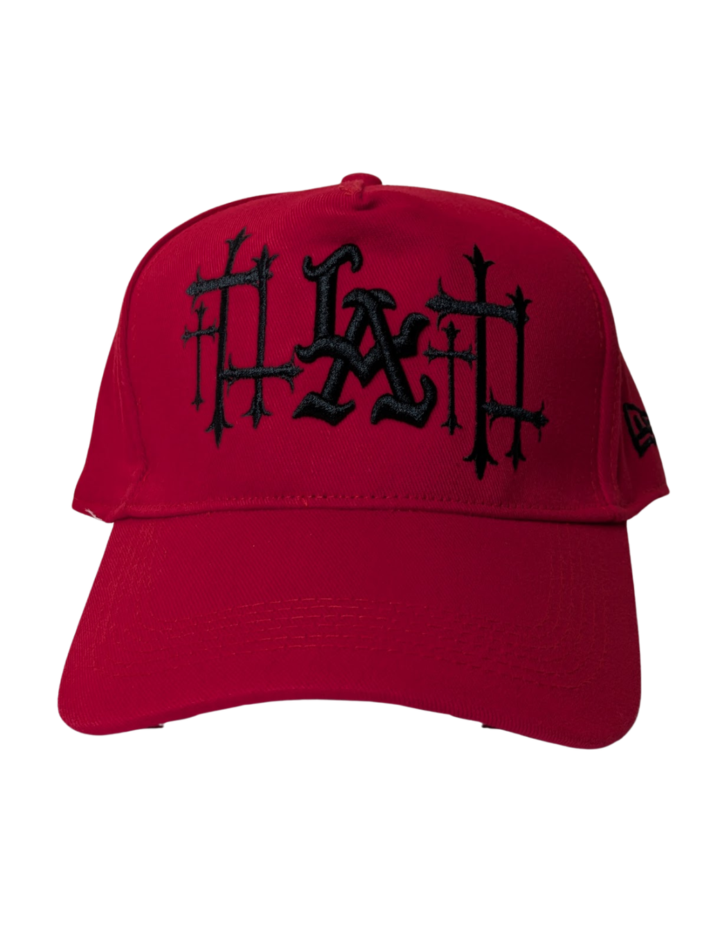 Red LA Goth Cross BB Fiited Cap 1