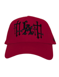 Red LA Goth Cross BB Fiited Cap 2